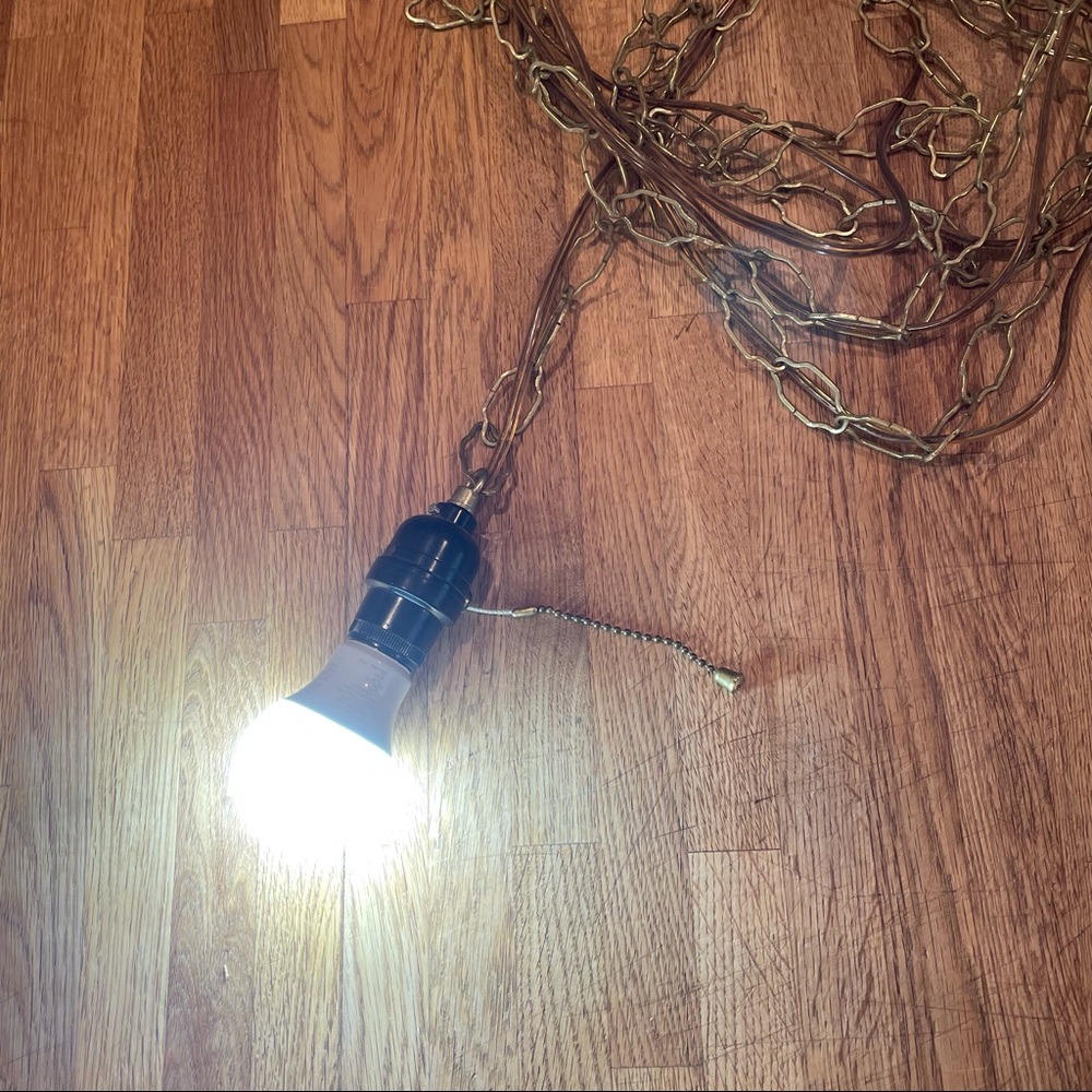 Vintage Mid Century Brass Chain/Cord for Swag Lamp